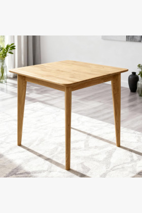 Quadratischer Holztisch 75x75 cm Eiche massiv geölt